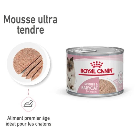 Royal Canin Mother Babycat Foam for Cat and Kitten, 195 g